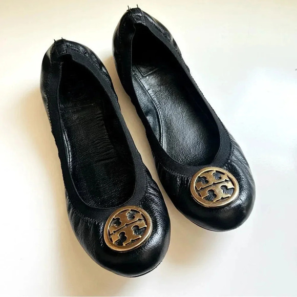 Tory Burch Caroline Leather Ballet Flats - Picture 1 of 8
